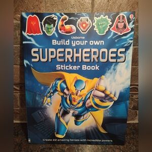 NEW Usborne Superheroes Sticker Book